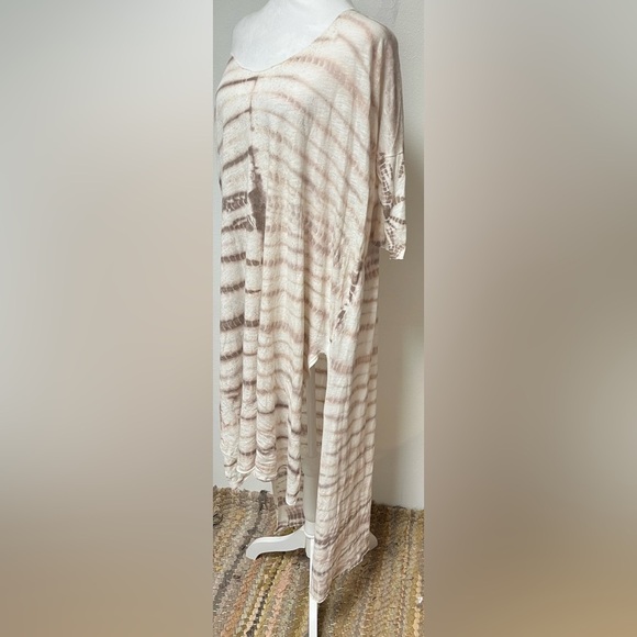 Free People Shimmering Beige & Brown
Tones Shirt Dress Boho Minimalist NWOT - Picture 5 of 8